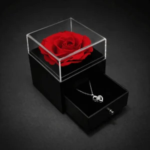 Red Rose With Necklace