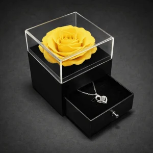 Yellow Rose With Necklace