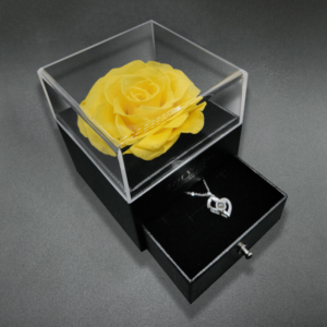 Yellow Rose With Necklace